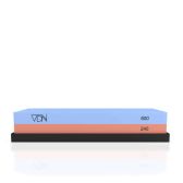 Luxe Dubbelzijdige Wetsteen Slijpsteen 240 800 van Edelkorund (18x6x3 CM) voor het slijpen van messen e.d. - VDN